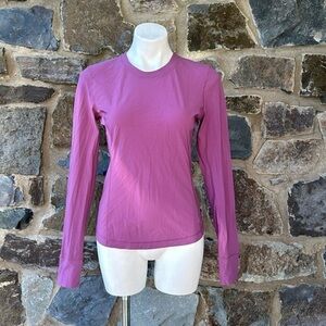 Lululemon Ventilated Mesh-Back Running Long Sleeve Shirt in Vintage Plum Size 6